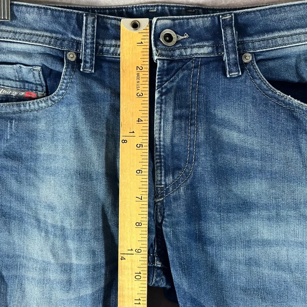 Diesel Thommer Slim Skinny Jeans Mens 29x32 Blue Stretch Distressed Casual